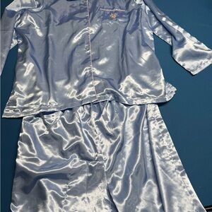 Anthony Richards Light Blue Satin Pajama set